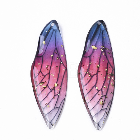 Transparent Epoxy Resin Big Pendants RESI-T046-01E-1