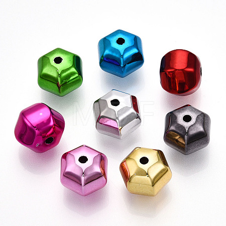 UV Plating Opaque Acrylic Beads PACR-T017-03-1