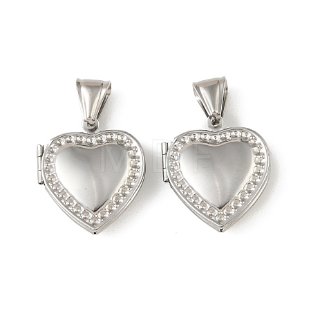 316 Stainless Steel Locket Pendants STAS-K321-25P-1