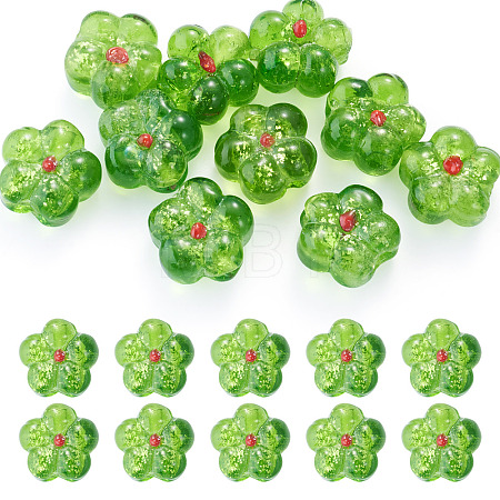 10Pcs Transparent Handmade Bumpy Lampwork Beads LAMP-TADJ0001-48D-1