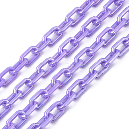 Acrylic Opaque Cable Chains PACR-N009-002E-1