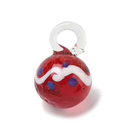Christmas Handmade Lampwork Pendants LAMP-L081-01E-1