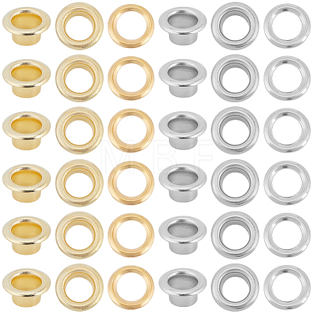 200Pcs 2 Colors Iron Grommet Eyelet Findings IFIN-GF0001-59B-1
