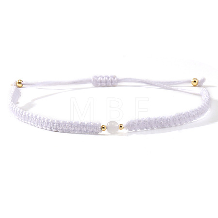 Natural Quartz Crystal Round Link Bracelets KB3682-2-1