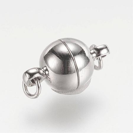 Brass Magnetic Clasps with Loops KK-MC021-N-NF-1