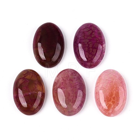 Natural Crackle Agate(Dyed & Heated) Cabochons G-N361-05B-04-1