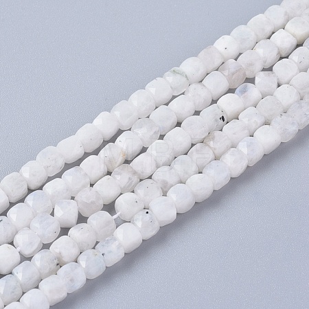 Natural Rainbow Moonstone Beads Strands G-L537-005A-1