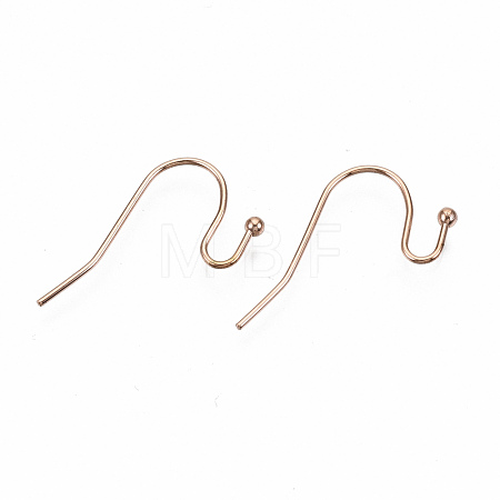 304 Stainless Steel Earring Hooks X-STAS-S111-005RG-NR-1