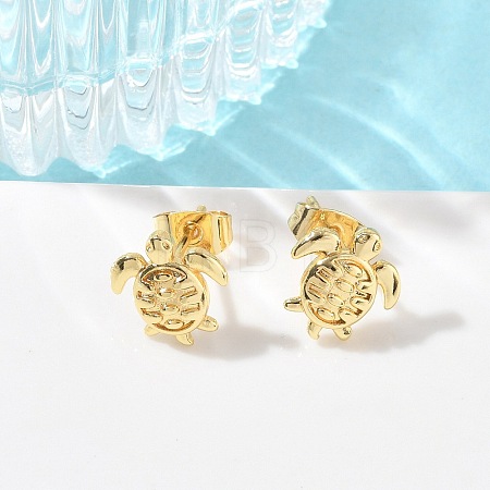 Brass Stud Earrings for Women EJEW-G464-03G-1