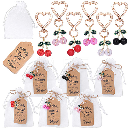 Alloy Enamel & Resin Keychains HJEW-WR00054-1