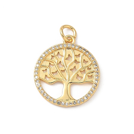 Brass Micro Pave Cubic Zirconia Pendants KK-S337-07G-A-1