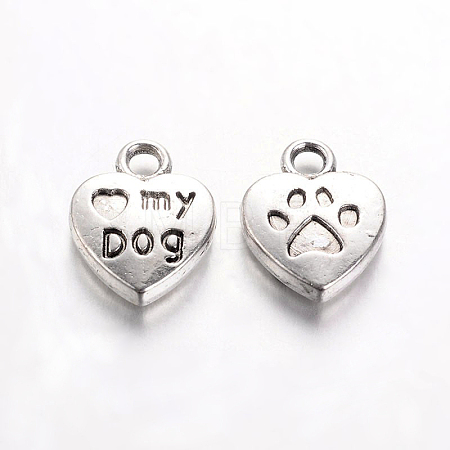 Tibetan Style Alloy Charms Pendants TIBEP-A123278-AS-FF-1