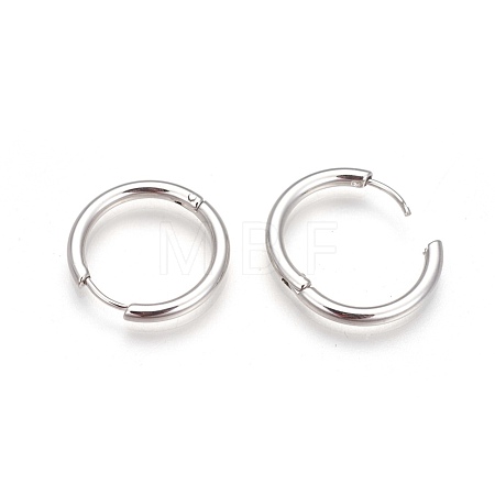 Tarnish Resistant 304 Stainless Steel Hoop Earrings EJEW-P177-P-06-1