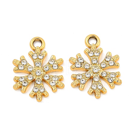 Christmas UV Plating Alloy Crystal Rhinestone Pendants ALRI-C009-11G-1