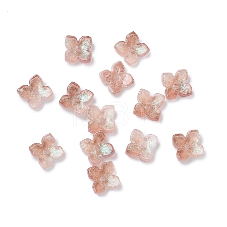 Dyed & Heated Glass Bead Caps GLAA-Z019-01K-1