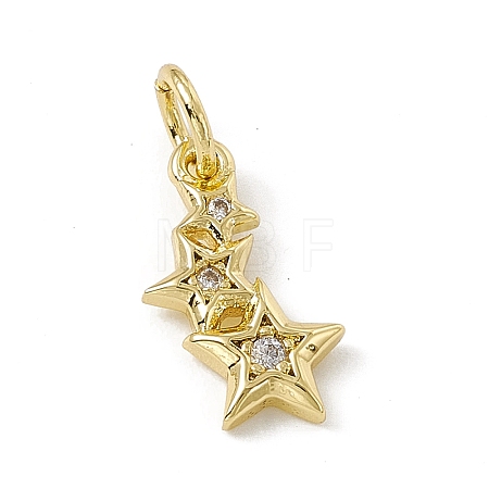 Brass Micro Pave Cubic Zirconia Charms ZIRC-F132-18G-1