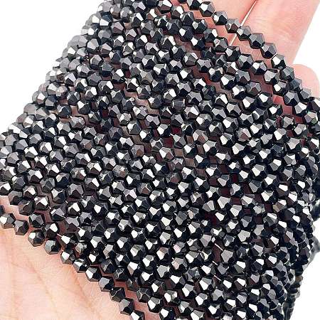 Transparent Electroplate Glass Beads Strands LS-EGLA-A039-T3mm-UA13-1