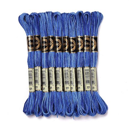 10 Skeins 6-Ply Polyester Embroidery Floss OCOR-K006-A21-1