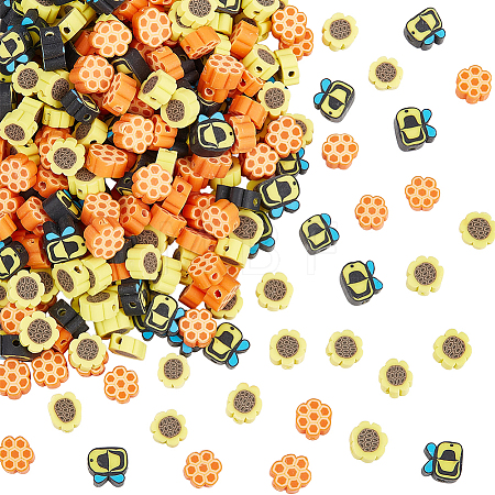 400Pcs Handmade Polymer Clay Beads CLAY-PA0001-50-1