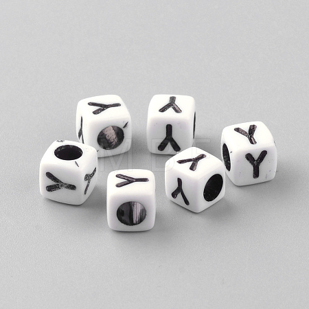 Opaque Acrylic Beads LS-SACR-Q188-02Y-1