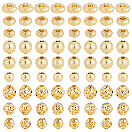 180Pcs 9 Styles Brass Beads KK-ME0004-95-1