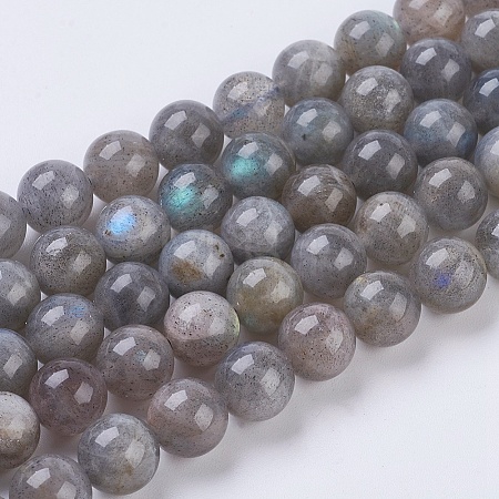 Natural Labradorite Beads Strands G-G212-8mm-23-1
