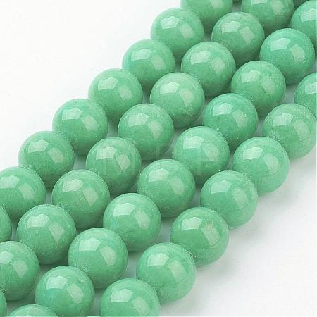 Natural Mashan Jade Round Beads Strands G-D263-10mm-XS19-1