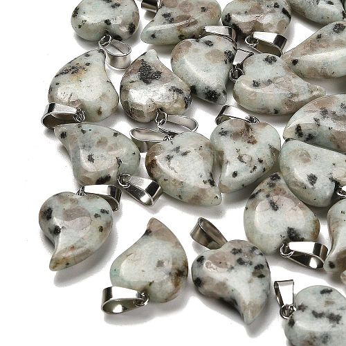 Natural Sesame Jasper Pendants G-B127-11P-11-1