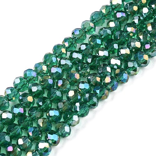 Electroplate Glass Beads Strands EGLA-A044-T4mm-B18-1