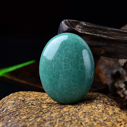 Natural Aventurine Oval Palm Stone Massager PW-WG63539-16-1