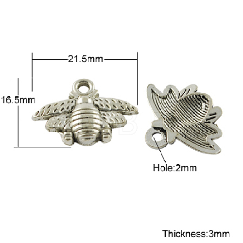 Tibetan Style Alloy Pendants TIBEP-S018-AS-FF-1