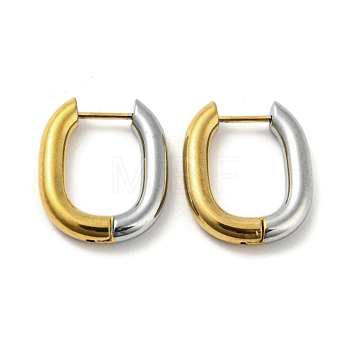 Two Tone 304 Stainless Steel Hoop Earrings EJEW-K257-02B-GP-1