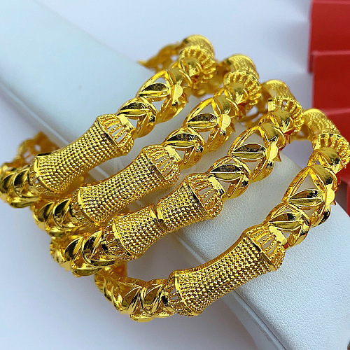 4Pcs Brass Alloy Bangles for Women WGEEFE8-02-1