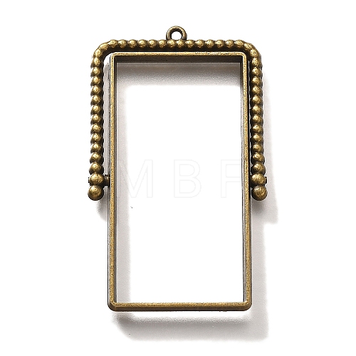 Alloy Open Back Bezel Pendants PALLOY-I223-07AB-1