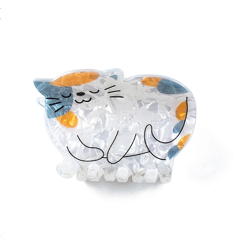 Cat Shape PVC Plastic Claw Hair Clips PW-WG53350-04-1