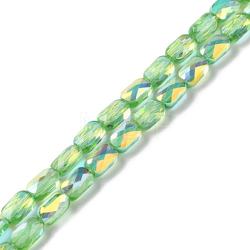 Transparent Electroplate Glass Beads Strands GLAA-Q099-G01-02-1