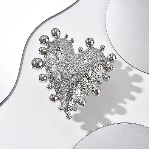 Heart Alloy Open Cuff Rings RJEW-A057-01P-1