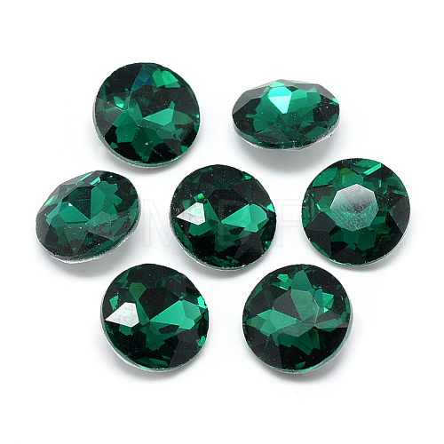 Pointed Back Glass Rhinestone Cabochons RGLA-T029-10mm-16-1