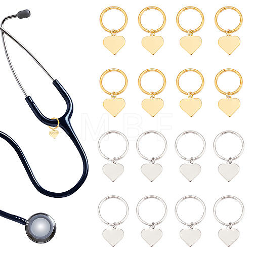 304 Stainless Steel Stethoscope Tag Pendant Decoration HJEW-UN00002-1