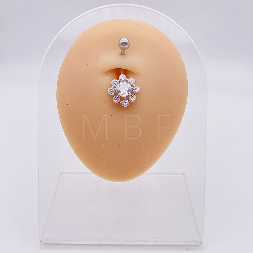 316L Surgical Stainless Steel Belly Rings WGDD0AB-06-1