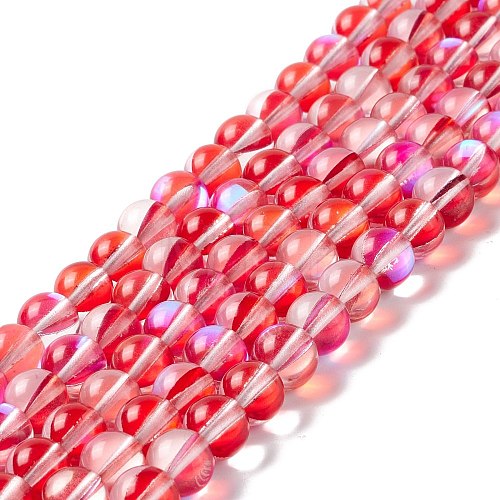 Synthetic Moonstone Beads Strands G-E573-02B-13-1