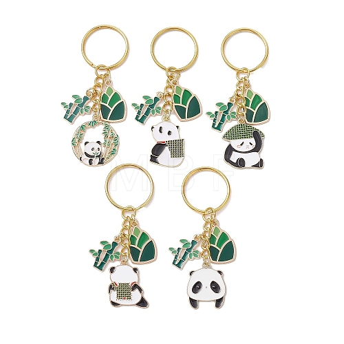 Panda Alloy Enamel Pendants Keychain KEYC-JKC00576-1