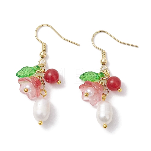 Natural Cultured Freshwater Pearl Dangle Earrings EJEW-JE05860-02-1