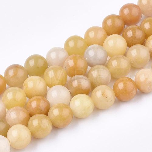 Natural Topaz Jade Beads Strands G-S259-45-6mm-1