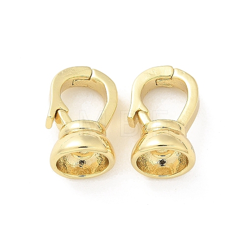 Brass Fold Over Clasps KK-Z083-20G-1