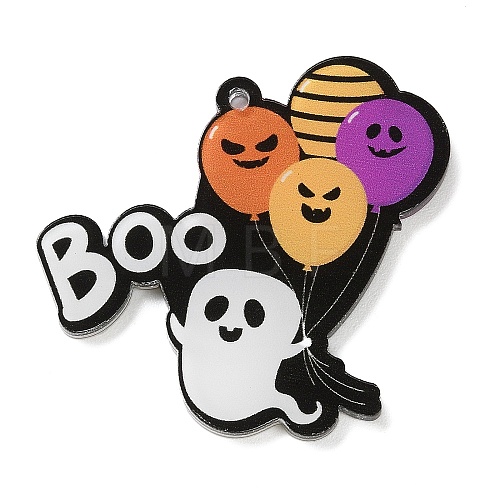 Halloween Theme Double Sided Printed Acrylic Pendants OACR-Z023-02B-1