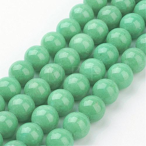 Natural Mashan Jade Round Beads Strands G-D263-10mm-XS19-1