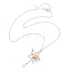 Heated Natural Citrine Alloy Star Pendant Necklaces for Women NJEW-TA00273-04-2