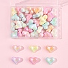 40Pcs UV Plating Opaque Acrylic Beads OACR-FS0002-20-8