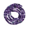 Natural Purple Fluorite Beads Strands G-P553-E02-02-3